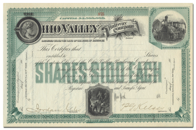 Ohio Valley Railway Company Stock Certificate
