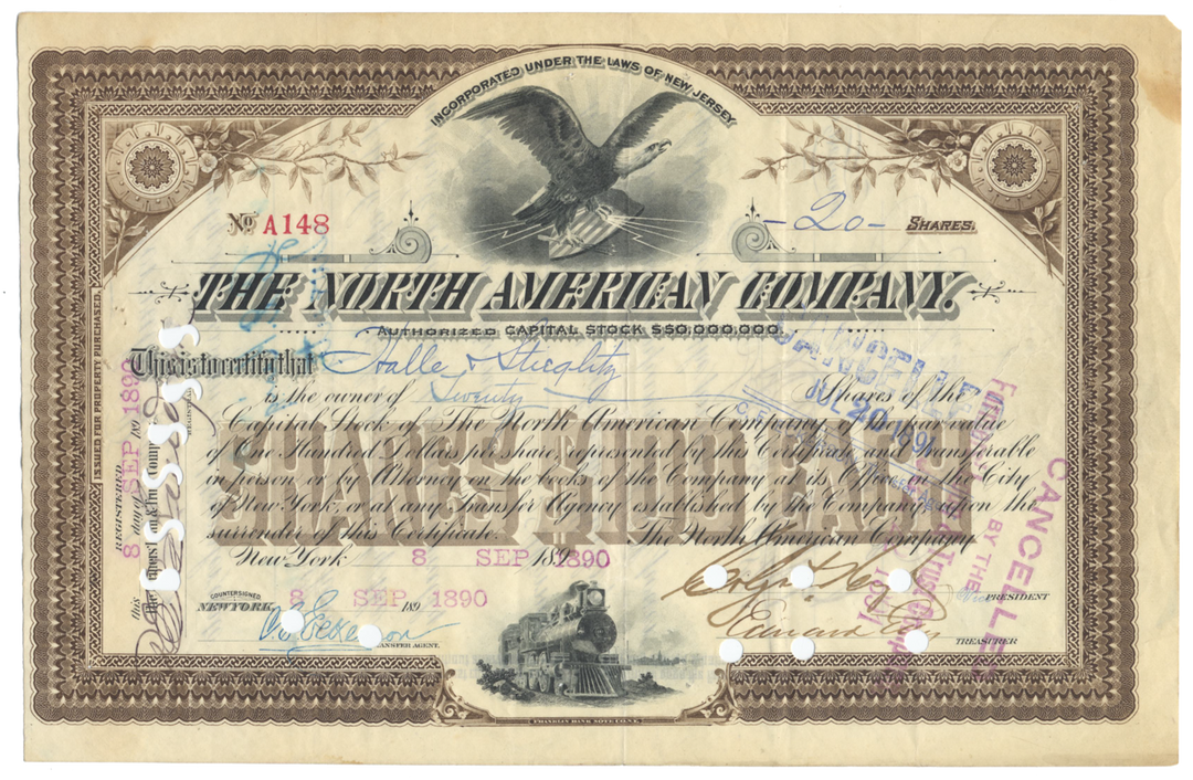 North American Company Stock Certificate