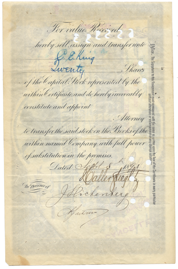 North American Company Stock Certificate