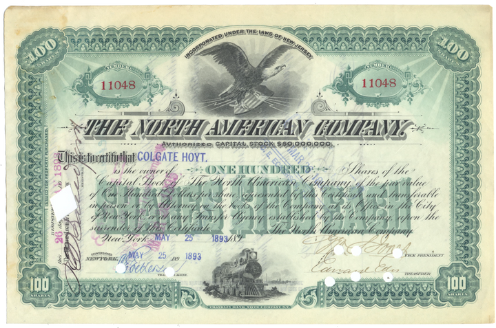 North American Company Stock Certificate