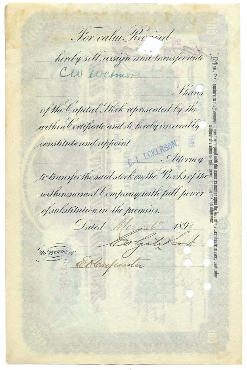 North American Company Stock Certificate