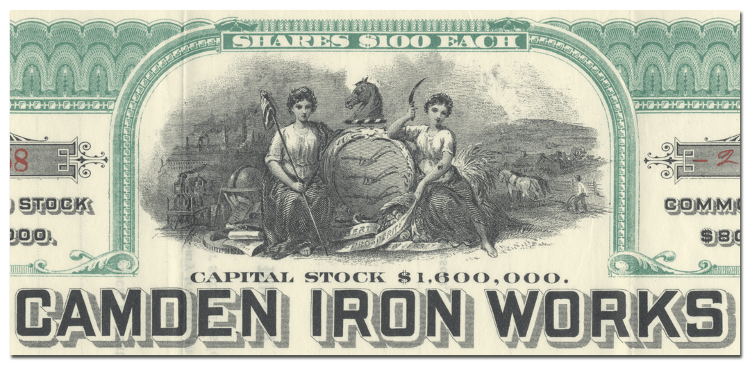 Camden Iron Works Stock Certificate