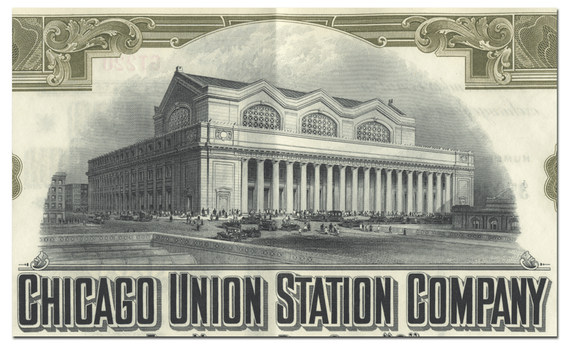 Chicago Union Station Company Bond Certificate