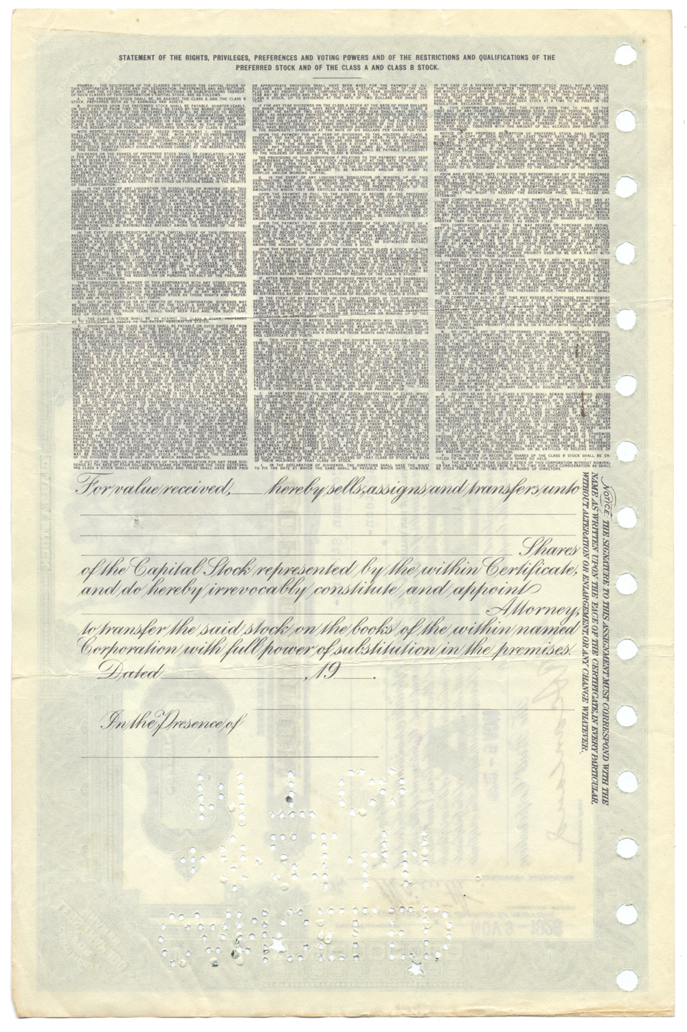 Brill Corporation Stock Certificate