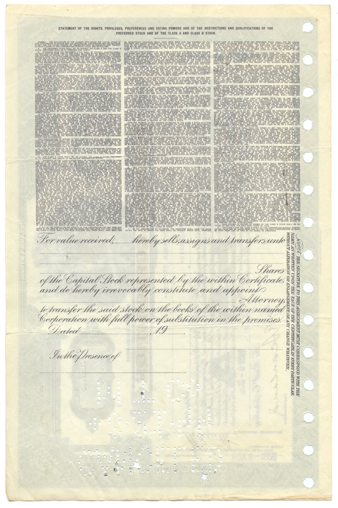 Brill Corporation Stock Certificate