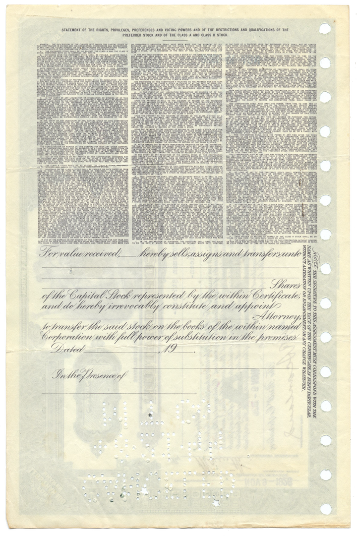 Brill Corporation Stock Certificate