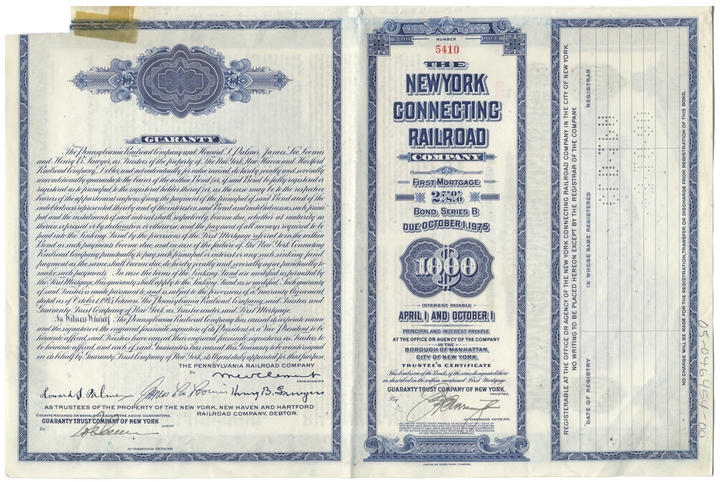 New York Connecting Railroad Company Bond Certificate