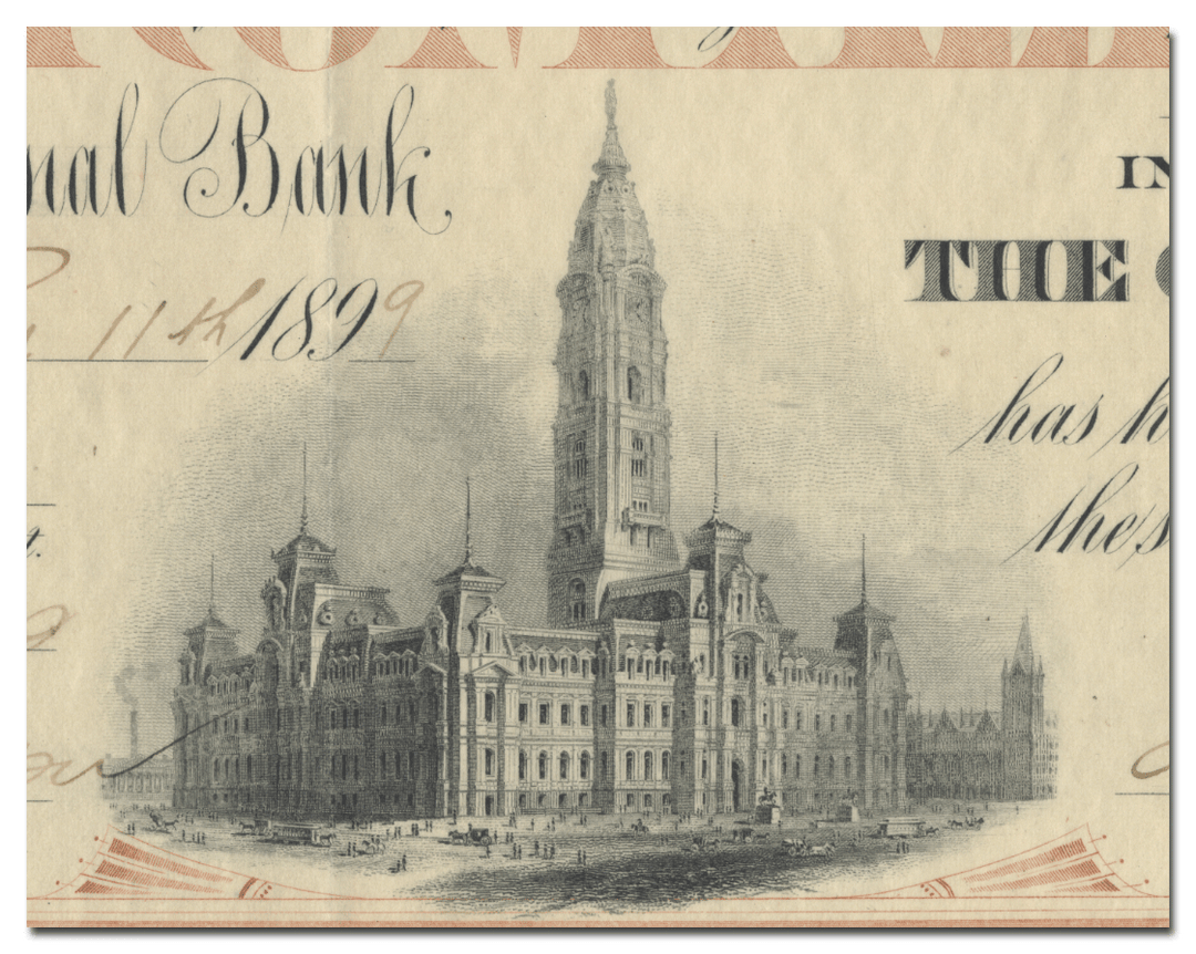 City of Philadelphia Bond Certificate