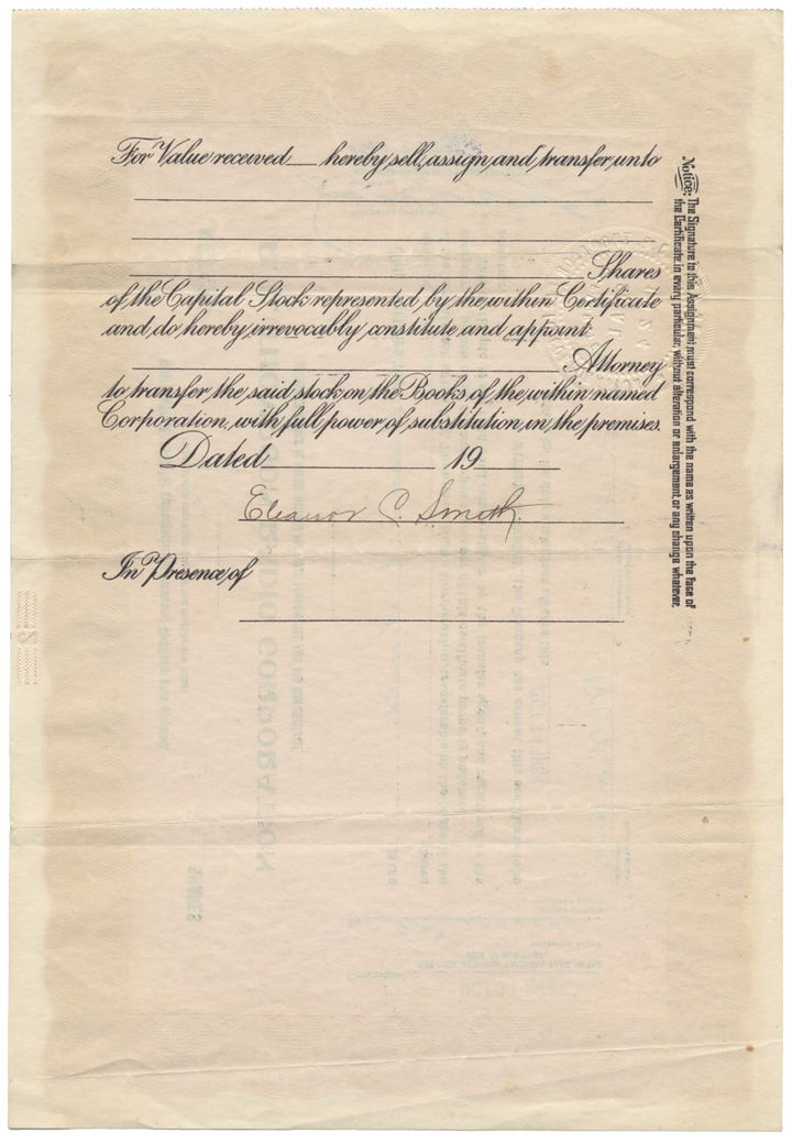 R. E. Thompson Radio Corporation Stock Certificate