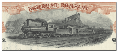 Cincinnati, Portsmouth and Virginia Railroad Company Stock Certificate