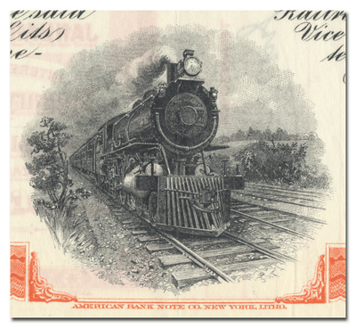 Yazoo and Mississippi Valley Railroad Company Bond Certificate