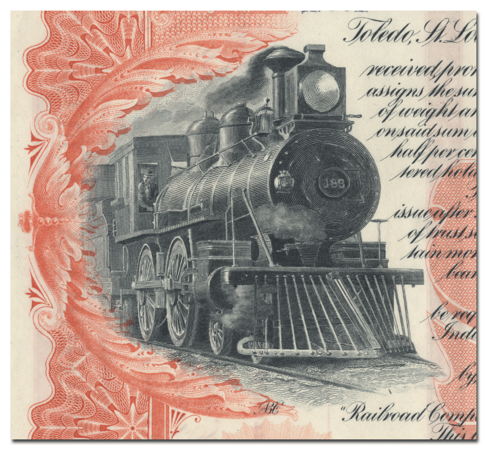 Toledo, St. Louis and Western Railroad Company Bond Certificate