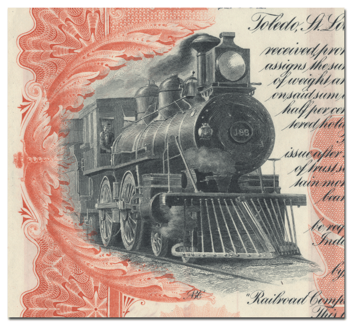 Toledo, St. Louis and Western Railroad Company Bond Certificate