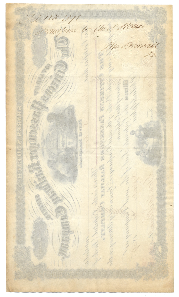 Citizens Passenger Railway Company Stock Certificate