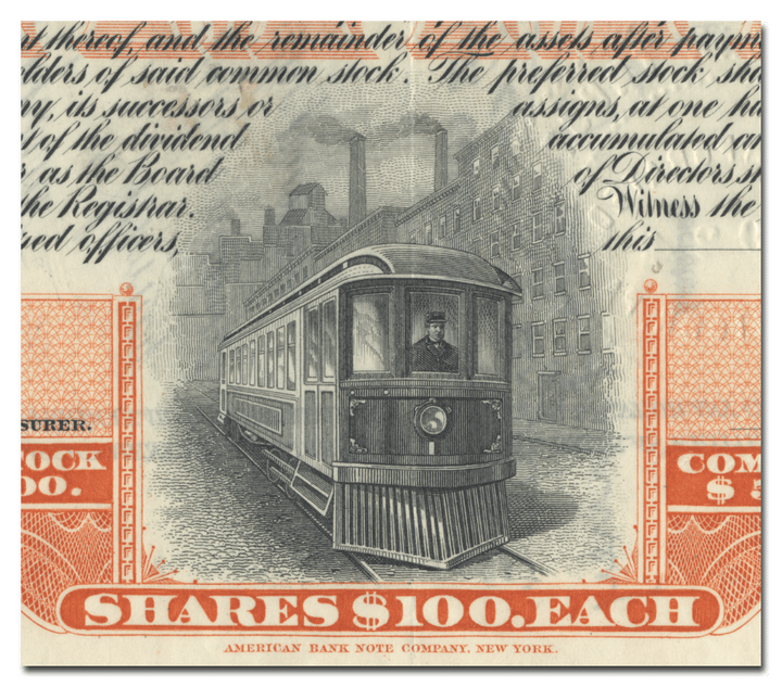 Buffalo and Lake Erie Traction Company Stock Certificate