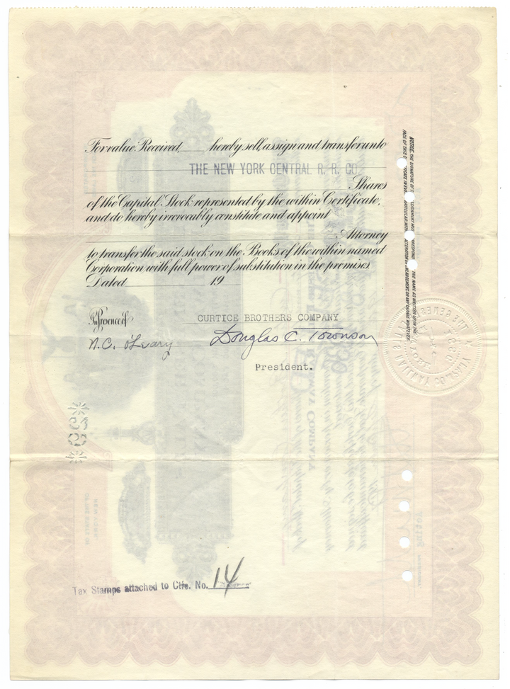 Genesee Falls Railway Company Stock Certificate