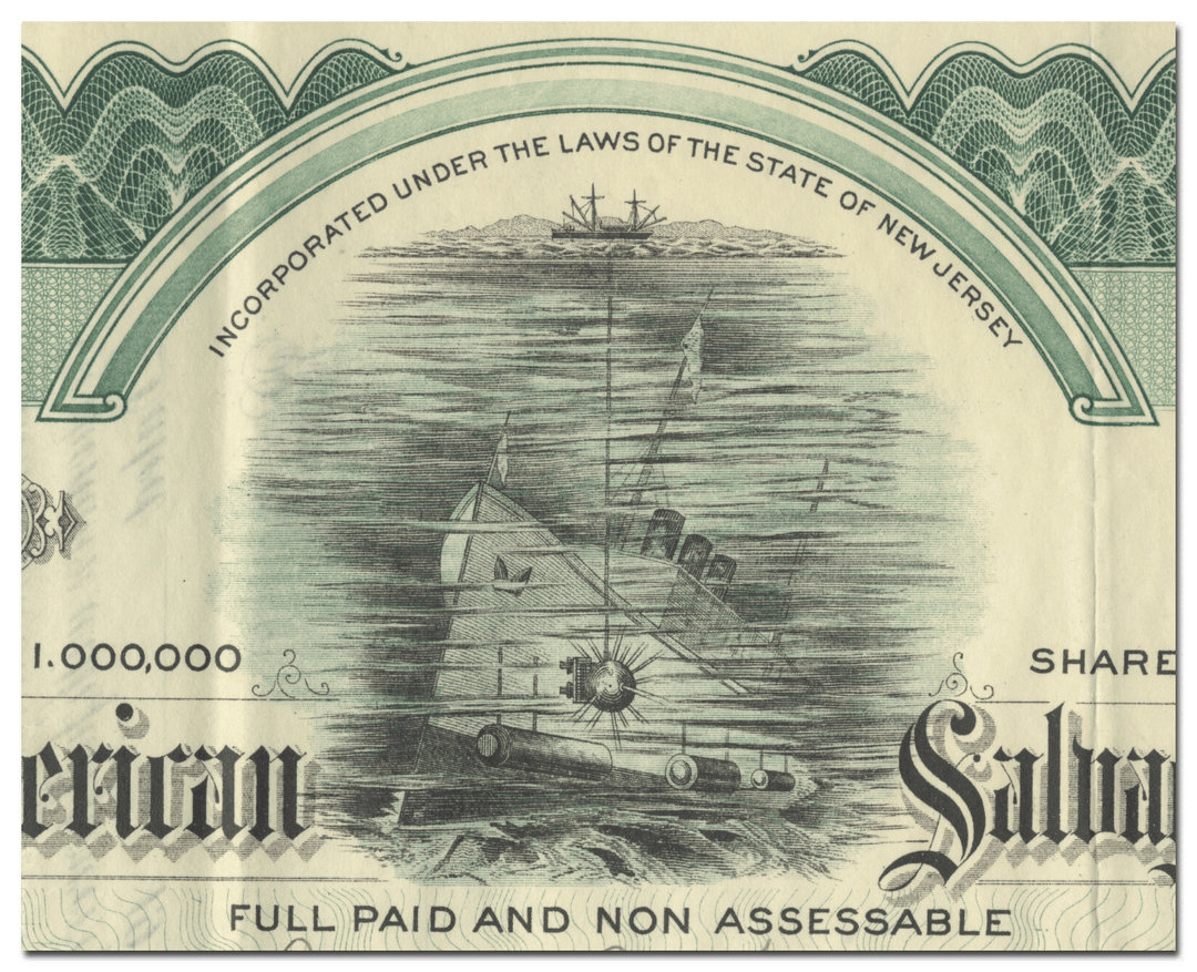 American Salvage Company Stock Certificate