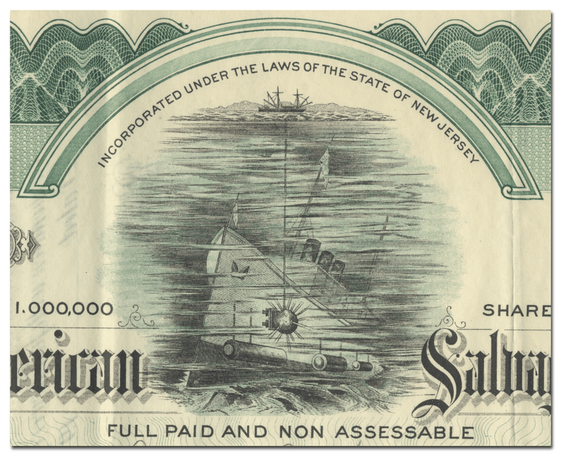 American Salvage Company Stock Certificate