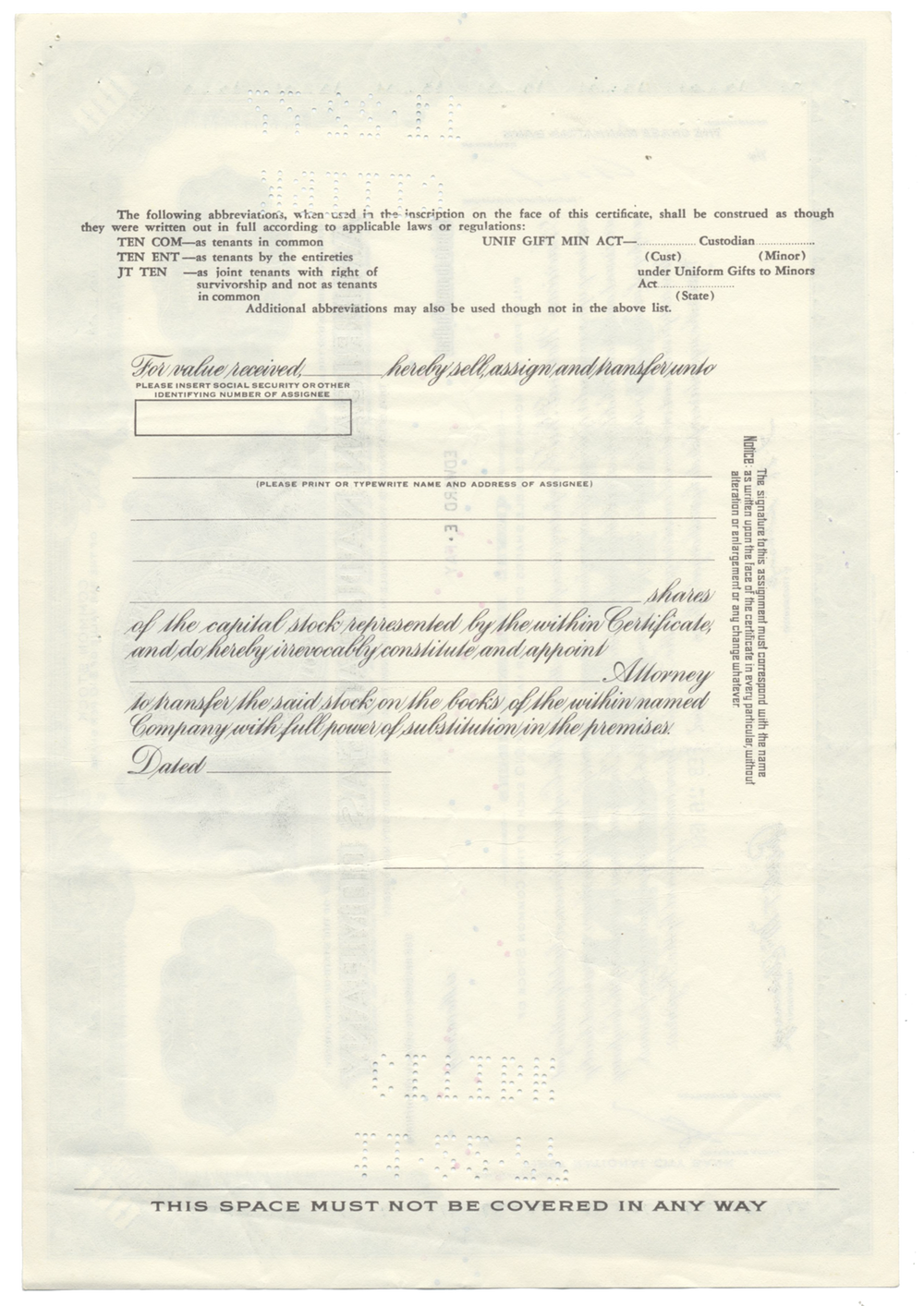 American Natural Gas Company Stock Certificate