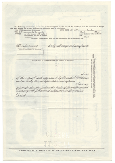American Natural Gas Company Stock Certificate
