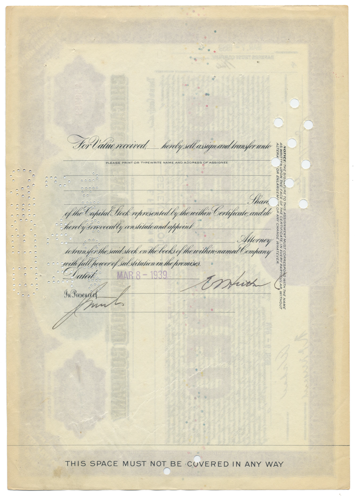 Chicago Great Western Railroad Company Stock Certificate