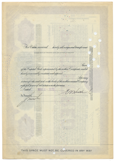 Chicago Great Western Railroad Company Stock Certificate
