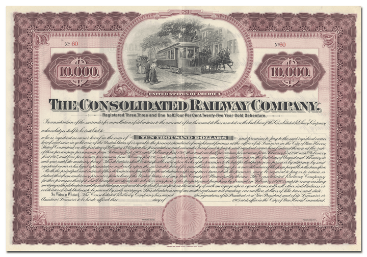 Consolidated Railway Company Bond Certificate