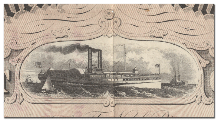 North River and New York Steamboat Company Bond Certificate