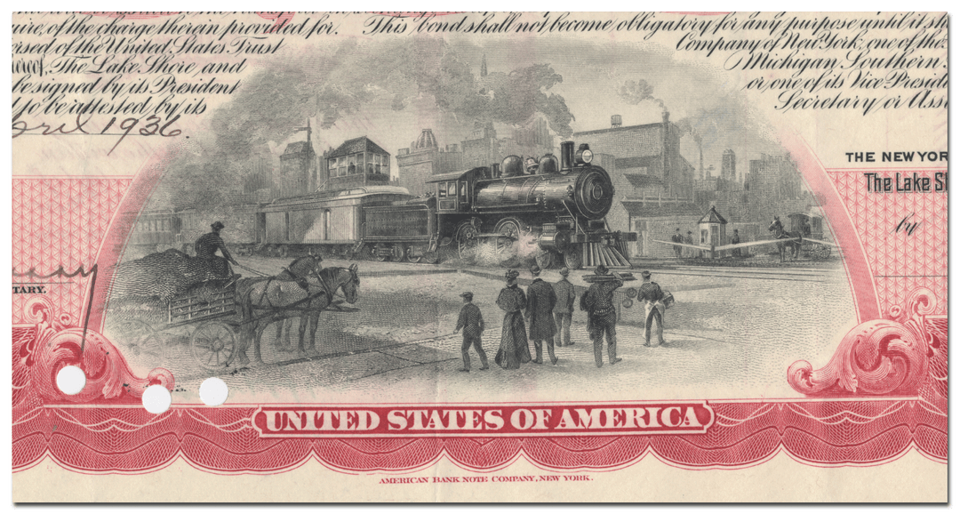 Lake Shore and Michigan Southern Railway Company Bond Certificate