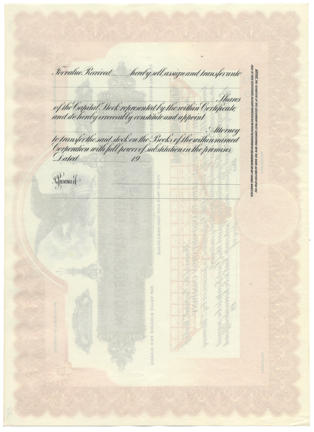 Universal Aero-Transportation Company Stock Certificate