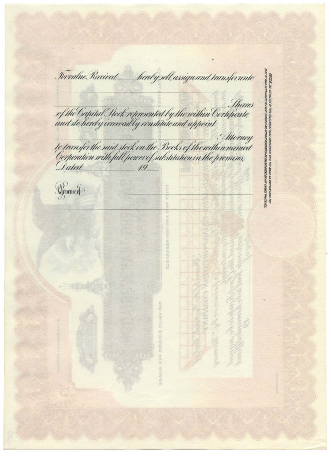 Universal Aero-Transportation Company Stock Certificate