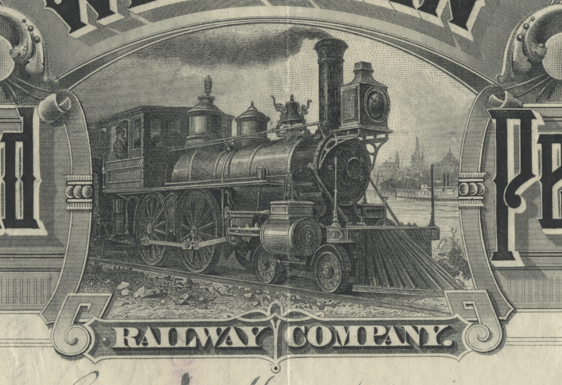 Western New York and Pennsylvania Railway Company Stock Certificate