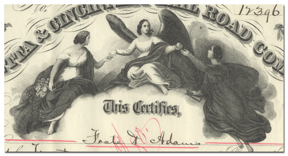 Marietta & Cincinnati Rail Road Company Stock Certificate