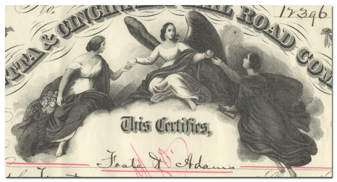 Marietta & Cincinnati Rail Road Company Stock Certificate