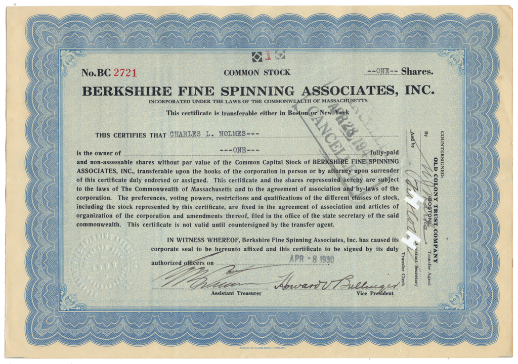 Stock Certificates (two) C and C Developing Company 1929 & 1930