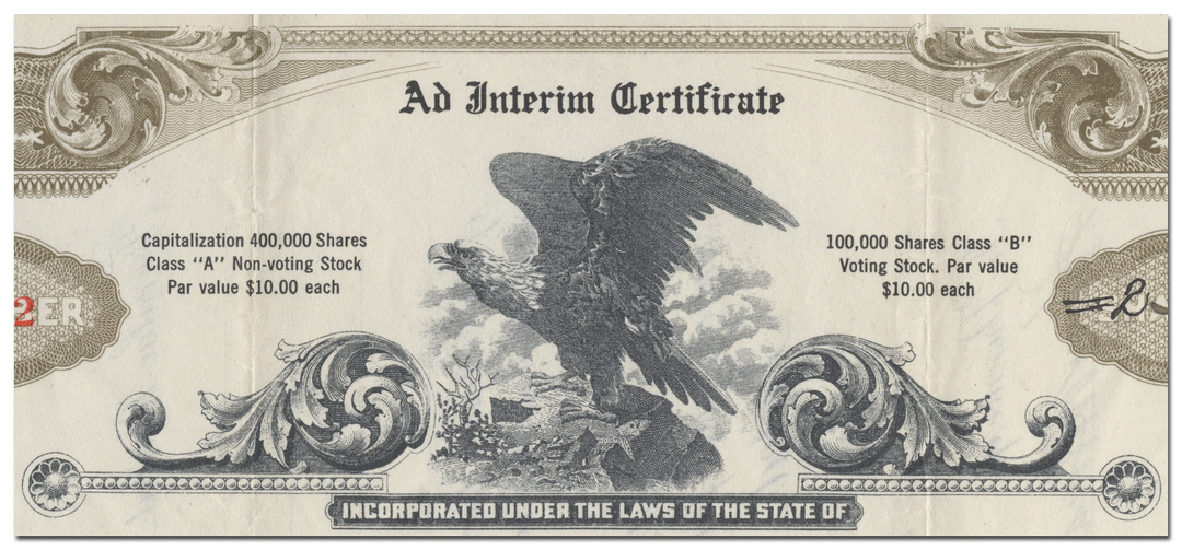 Powertown Tire & Rubber Company Stock Certificate