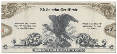 Powertown Tire & Rubber Company Stock Certificate