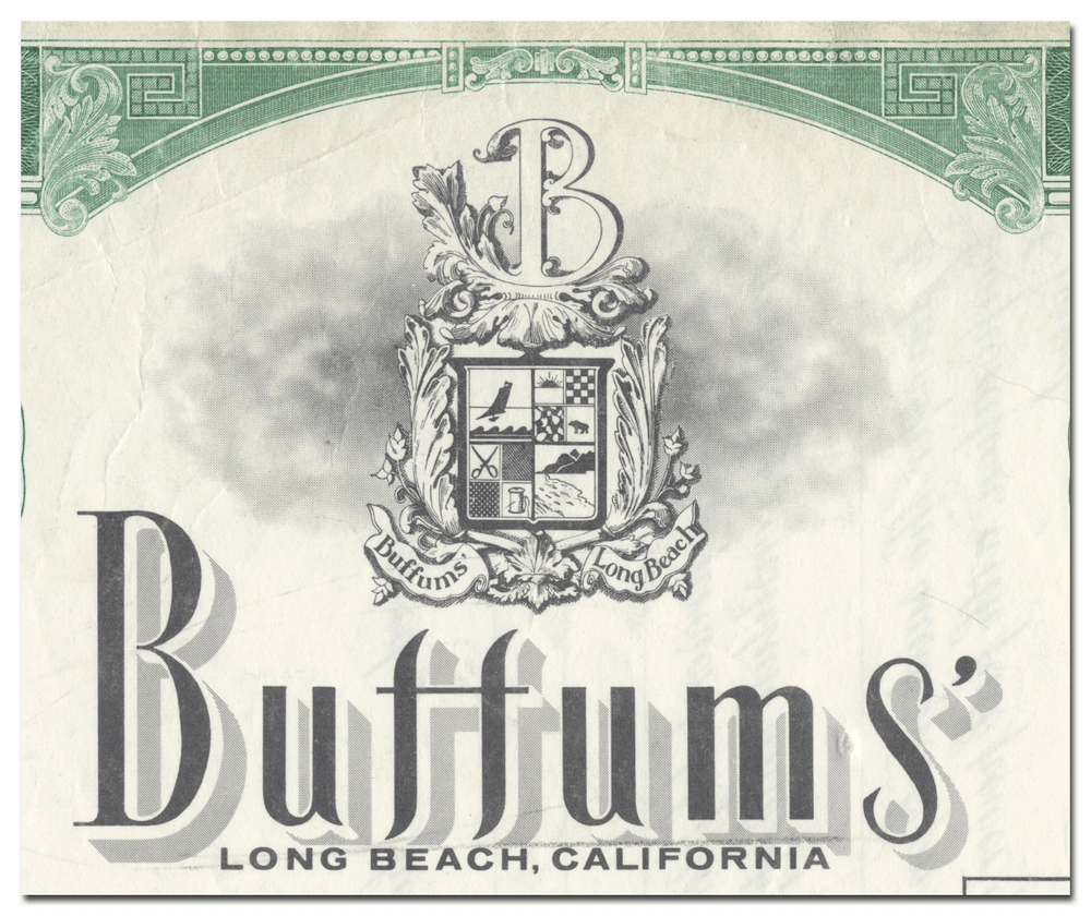 Buffums' Stock Certificate