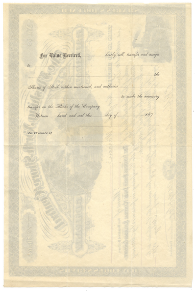 Flushing, North Shore and Central Railroad Company Stock Certificate