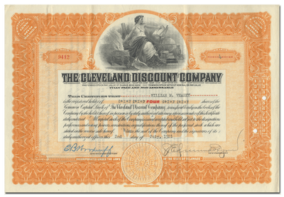 Cleveland Discount Company Stock Certificate