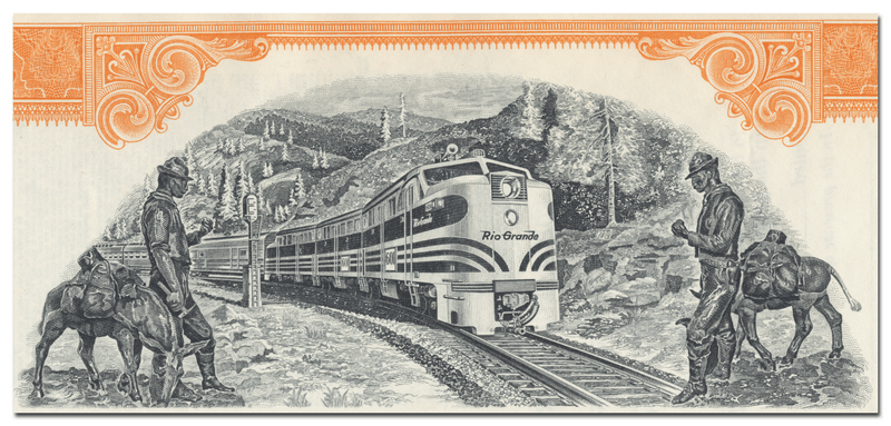 Denver and Rio Grande Western Railroad Company Specimen Stock Certificate