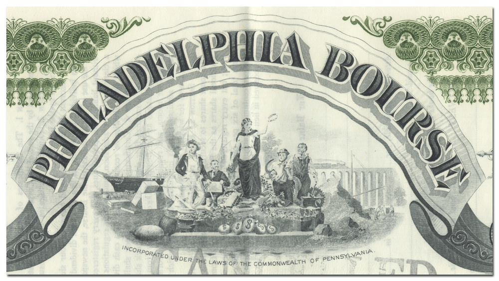 Philadelphia Bourse Stock Certificate