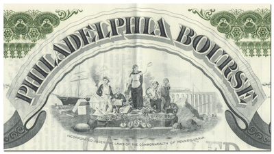Philadelphia Bourse Stock Certificate