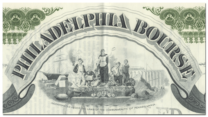 Philadelphia Bourse Stock Certificate