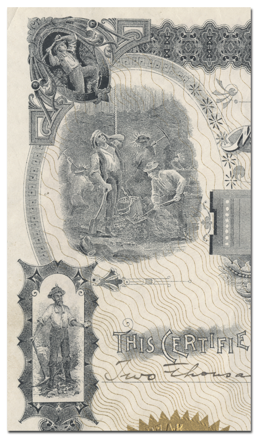 Tamarack and Chesapeake Mining Company Stock Certificate