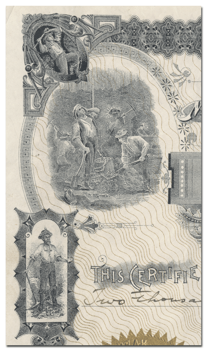 Tamarack and Chesapeake Mining Company Stock Certificate