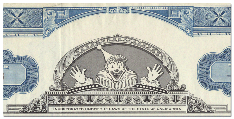 Long Beach Amusement Company Stock Certificate