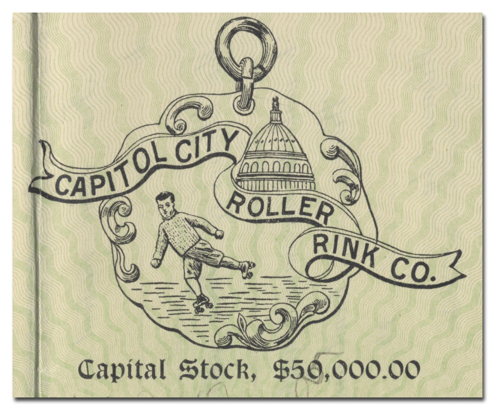 Capitol City Roller Rink Company Stock Certificate