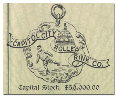 Capitol City Roller Rink Company Stock Certificate