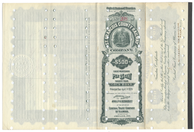 St. Francois County Railroad Company Bond Certificate